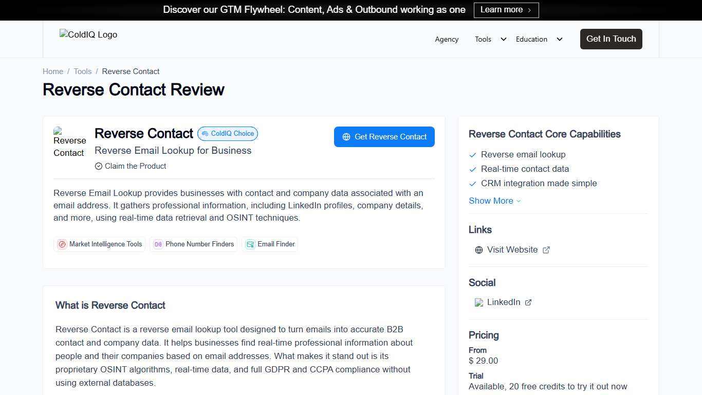 Reverse Contact Review: Features, Pricing & Alternatives (2026)