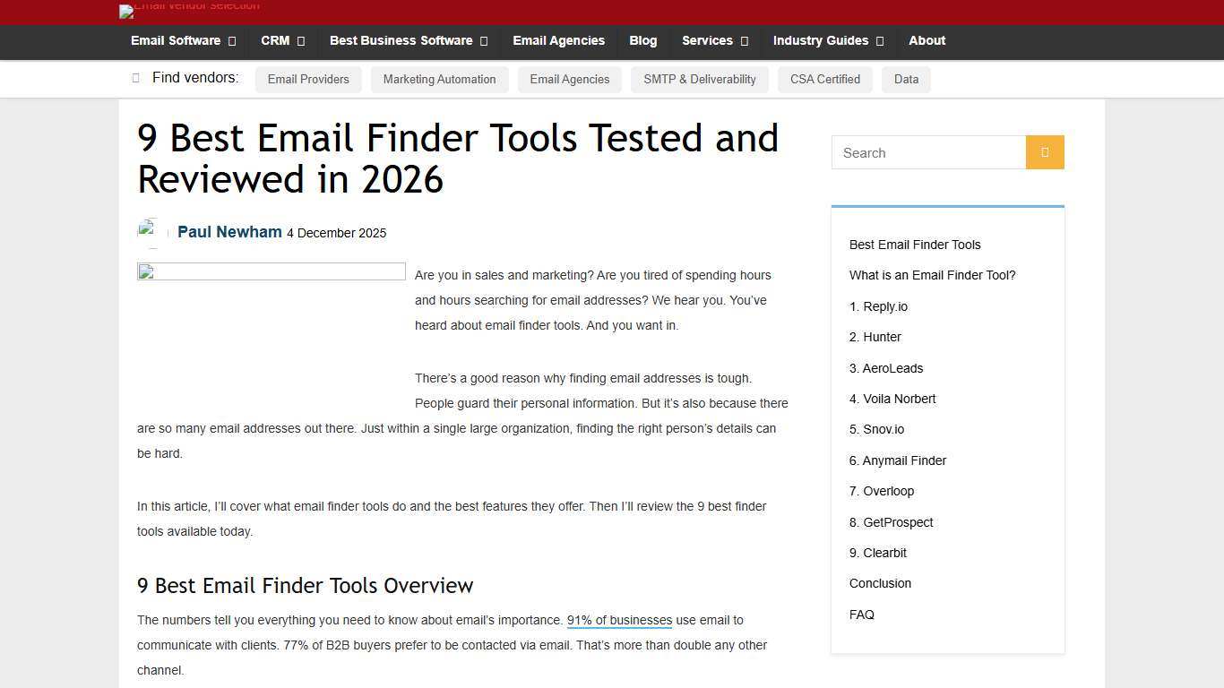 9 Best Email Finder Tools Tested and Reviewed in 2026